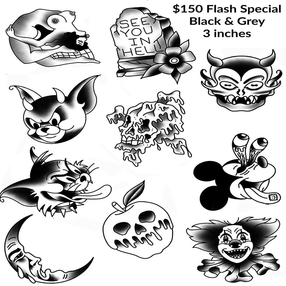 Halloween Cute Flash Traditional Tattoo Photographic Print for Sale by  ellamobbs  Redbubble