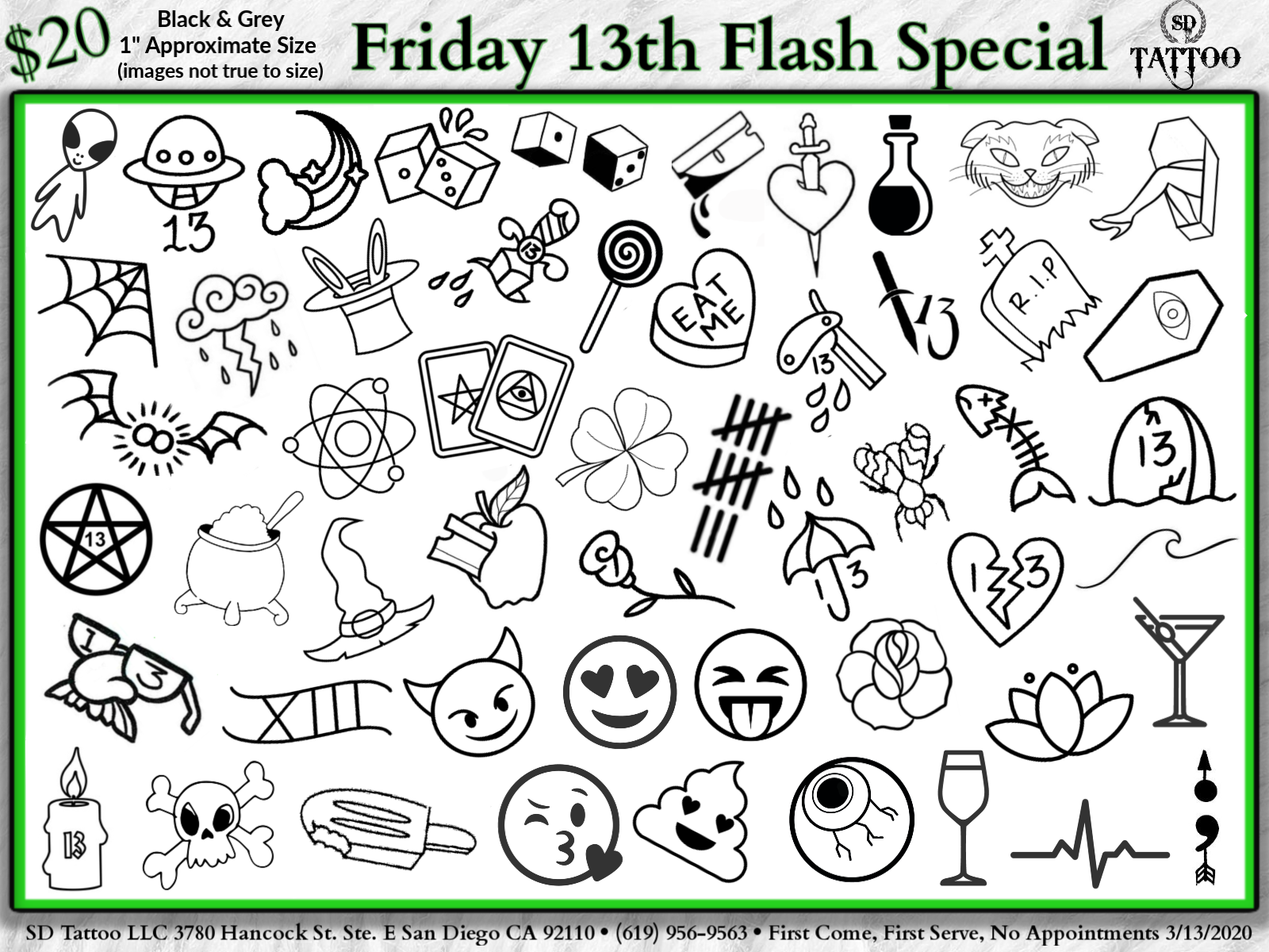 Friday the 13th tattoo flash  Tattoo Flash Art  Sticker  TeePublic