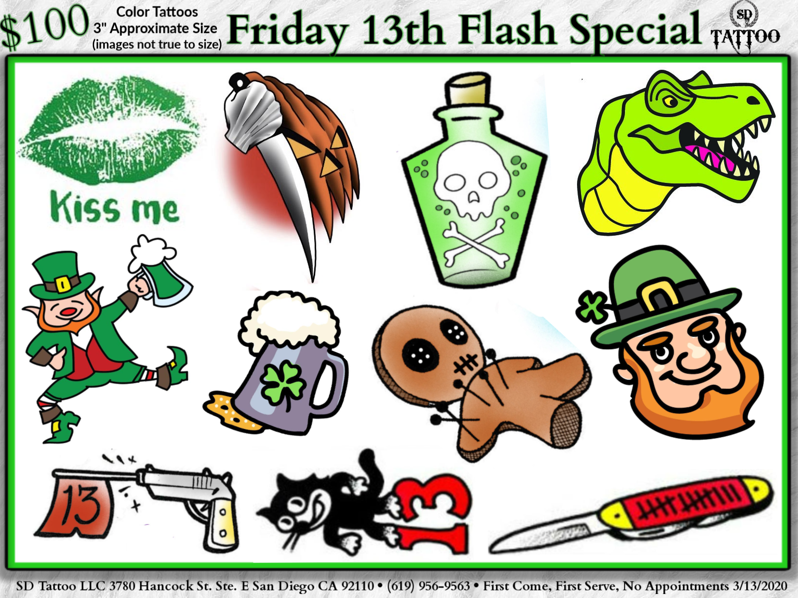 San Diego tattoo artists pull back from Friday the 13th specials  San Diego  Reader